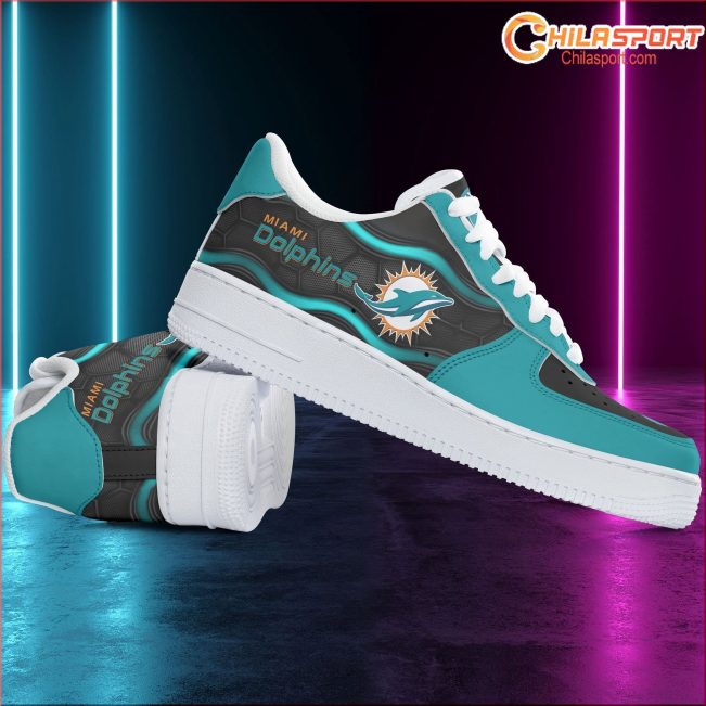 Air Force 1 Miami Dolphins Sneakers Stylish Limited Edition Shoes Perfect Gift Idea - soulcals