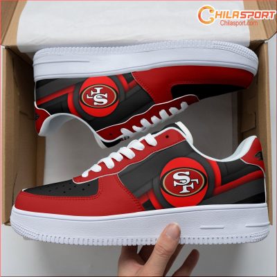 Air Force 1 San Francisco 49ers Shoes Stylish Red and Gold Fan Gift - soulcals