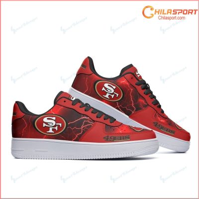Air Force 1 Shoes San Francisco 49ers Sneakers Stylish Fashionable Gift for Sport Fans - soulcals
