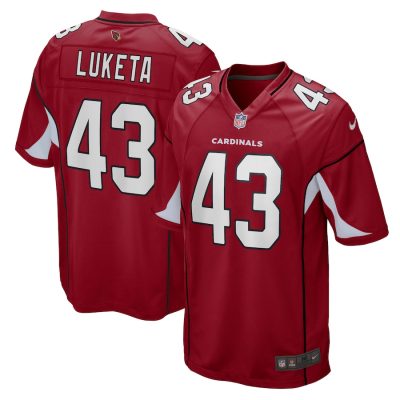 Arizona Cardinals Jesse Luketa Nike Cardinal NFL Game Jersey
