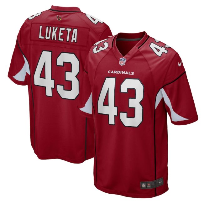 Arizona Cardinals Jesse Luketa Nike Cardinal NFL Game Jersey