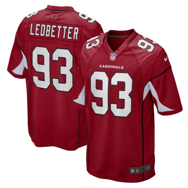 Arizona Cardinals Jonathan Ledbetter Nike Cardinal NFL Game Jersey
