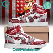 Alabama Crimson Tide Roll Tide Yall Air Jordan 1 Sneaker - soulcals.com
