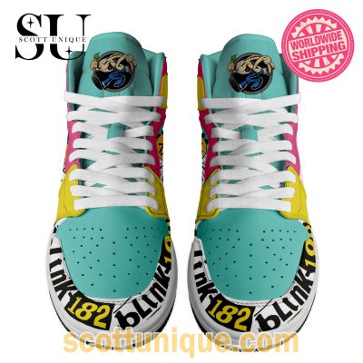 Premium Blink-182 Colorful Art Nike Air Jordan High Top Sneakers -Soulcals.com