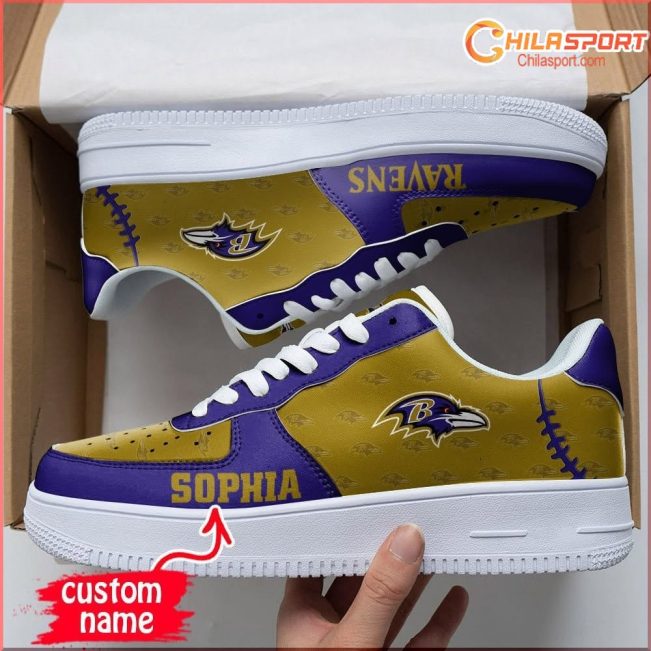Baltimore Ravens Air Low Top AF1 Sneakers - Stylish & Trendy - soulcals