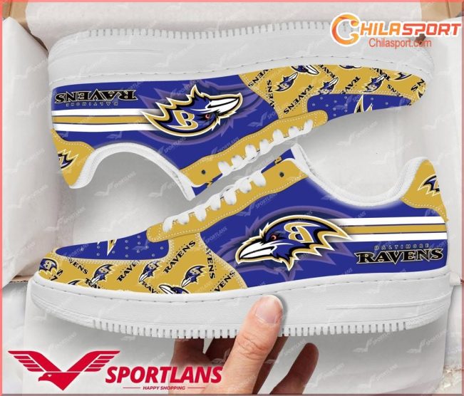 Baltimore Ravens Air Low Top AF1 Sneakers - Stylish Trendy Gift - soulcals