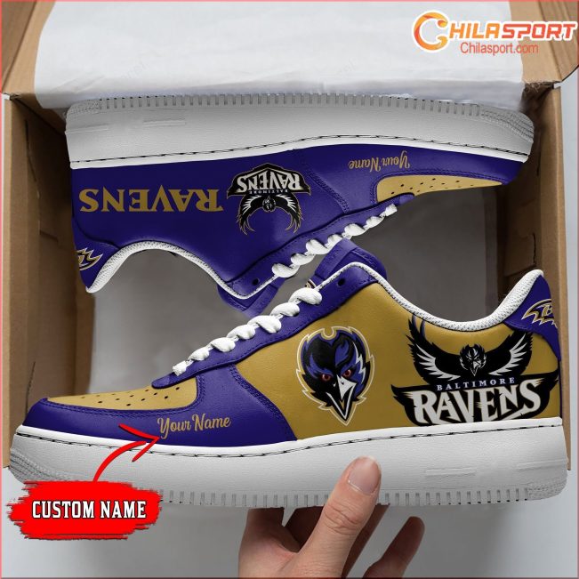 Baltimore Ravens NFL Air Low Top AF1 Sneakers Best Stylish Fan Shoes For Everyone - soulcals