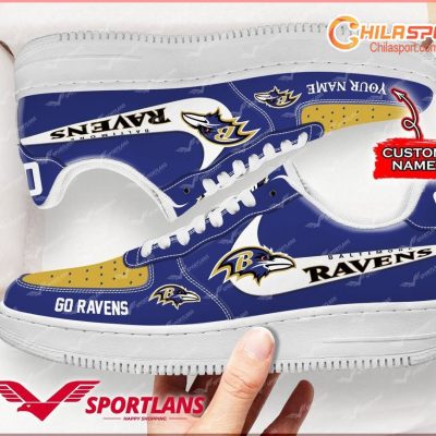 Baltimore Ravens NFL Air Low Top AF1 Sneakers Shoes Official Fan Gear For Men and Women - soulcals