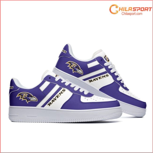 Baltimore Ravens NFL Air Low Top AF1 Sneakers Shoes Stylish Fan Gear For Everyone - soulcals