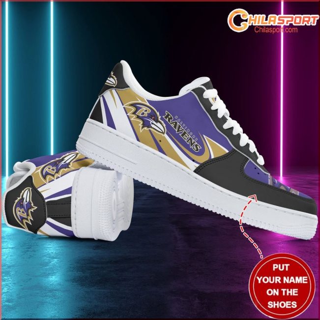 Baltimore Ravens NFL Air Low Top AF1 Sneakers Shoes Ultimate Fan Gear For Men And Women - soulcals