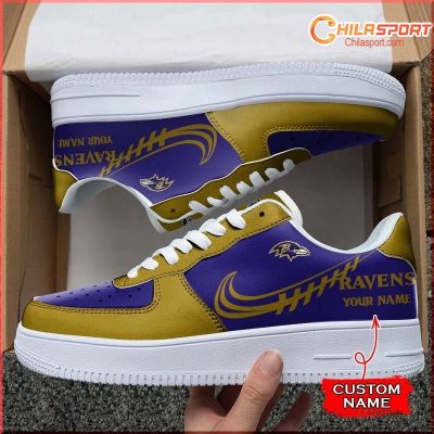 Baltimore Ravens NFL Air Low Top AF1 Sneakers - Stylish Trendy Fan Gear - soulcals