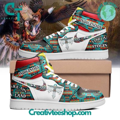 Indigenous You Are On Stolen Land Air Jordan 1 Sneaker - soulcals.com