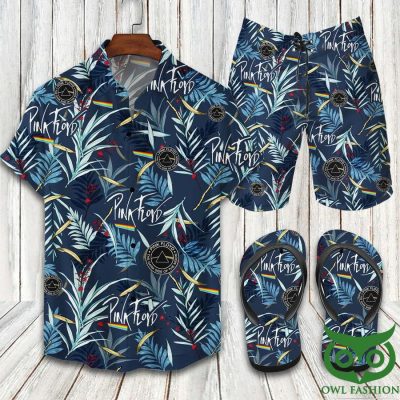 Pink Floyd Gray Blue Hawaiian Outfit Combo Flip Flops