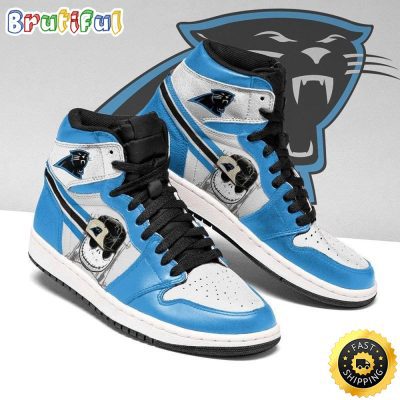 Carolina Panthers Air Jordan 1 Shoes Jack Skellington Printing Shoes Sneaker