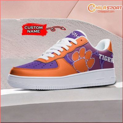 Clemson Tigers NCAA Air Low Top AF1 Sneakers Stylish Trendy Fan Shoes - soulcals