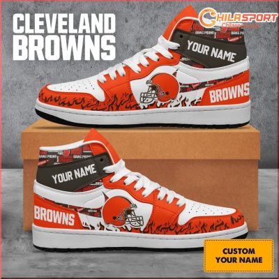 Cleveland Browns AJ1 High Top Sneakers Shoes For Stylish Men and Women - soulcals