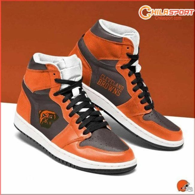 Cleveland Browns NFL Air Jordan 1 High Top Sneakers Shoes Official Store For Men and Women - soulcals