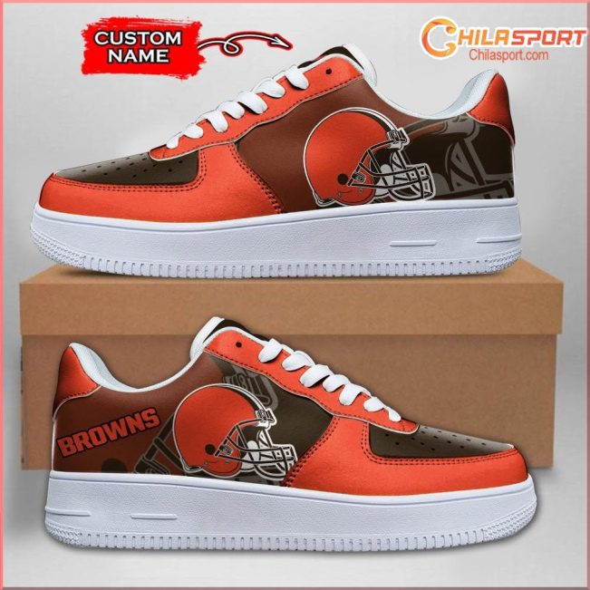 Cleveland Browns NFL Air Low Top AF1 Sneakers Shoes Stylish Fan Gear For Men And Women - soulcals