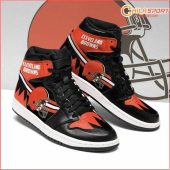 Cleveland Browns NFL AJ1 High Top Sneakers Shoes For Men And Women Stylish Sports Gift - soulcals