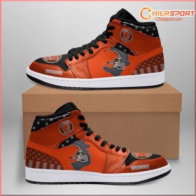 Cleveland Browns NFL Inspired High Top Sneakers Stylish Comfortable Shoes for Men and Women - soulcals