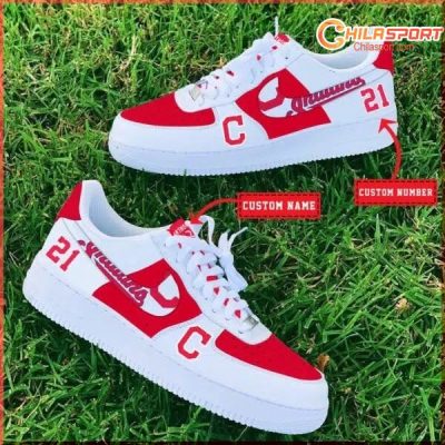 Cleveland Indians MLB Air Low Top AF1 Sneakers Stylish Fan Shoes for Men and Women - soulcals