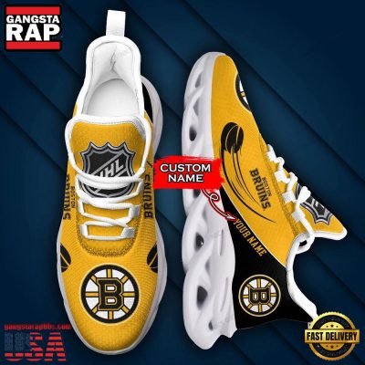 NHL Custom Name Boston Bruins Sport Max Soul Shoes - soulcals