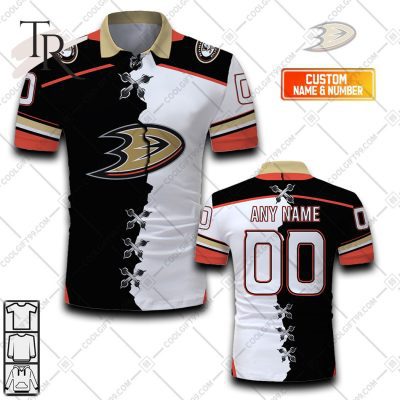 Customized NHL Anaheim Ducks Mix Jersey Style Polo Shirt - Soulcals.com