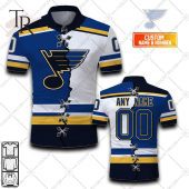 Customized Nhl St. Louis Blues Mix Jersey Style Polo Shirt Cool Look Bro - demo10