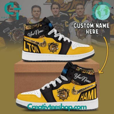 OHL Hamilton Bulldogs Air Jordan 1 Sneakers - soulcals.com