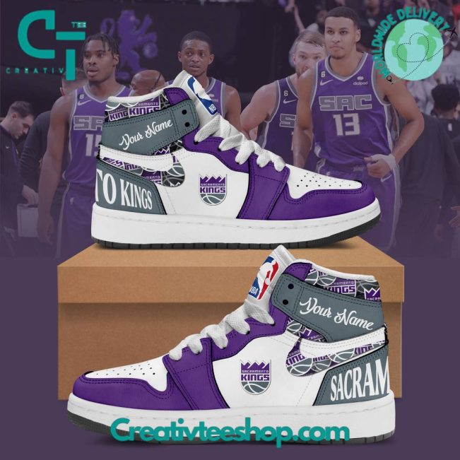 NBA Sacramento Kings Air Jordan 1 Sneakers - soulcals.com