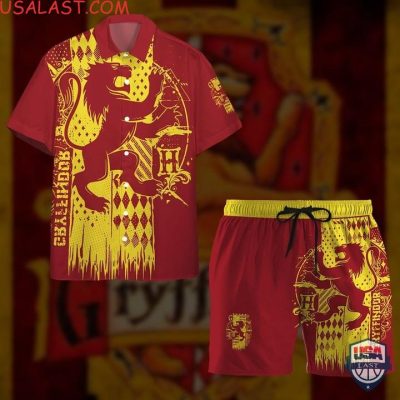 Harry Potter Gryffindor House Hawaiian Shirts Beach Shorts - Hot Sale 2025