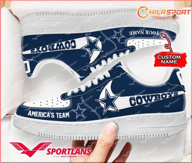 Dallas Cowboys NFL Air Low Top AF1 Sneakers Shoes Stylish Football Fan Footwear for Men and Women - soulcals