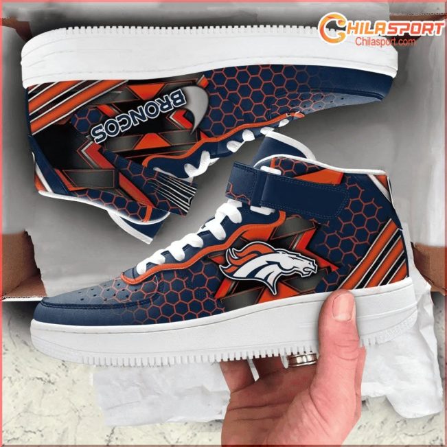 Denver Broncos Stylish High Top Sneakers Fan Gear - soulcals