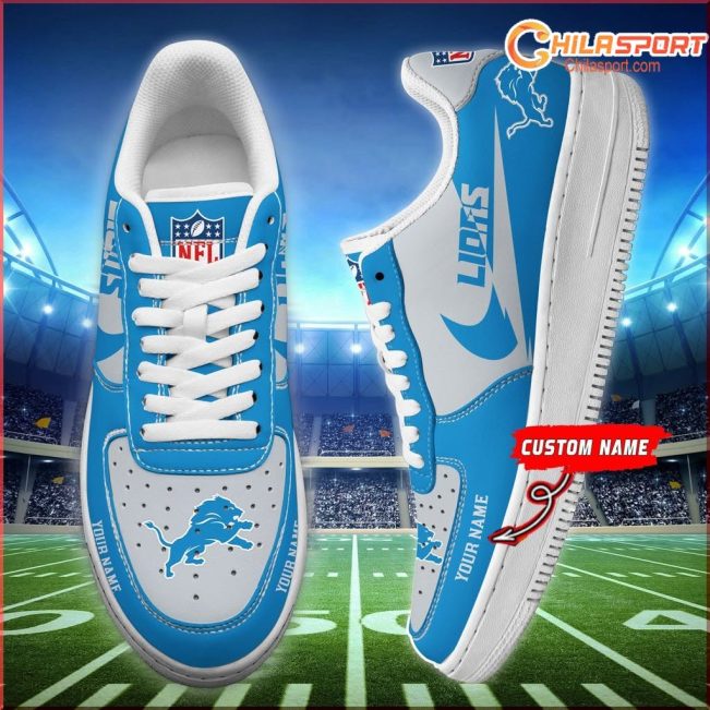 Detroit Lions NFL Air Low Top AF1 Sneakers Shoes Stylish Fan Footwear for Men and Women - soulcals