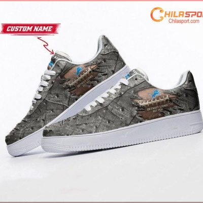 Detroit Lions NFL Air Low Top AF1 Sneakers Shoes Stylish Fan Gear For Men and Women - soulcals