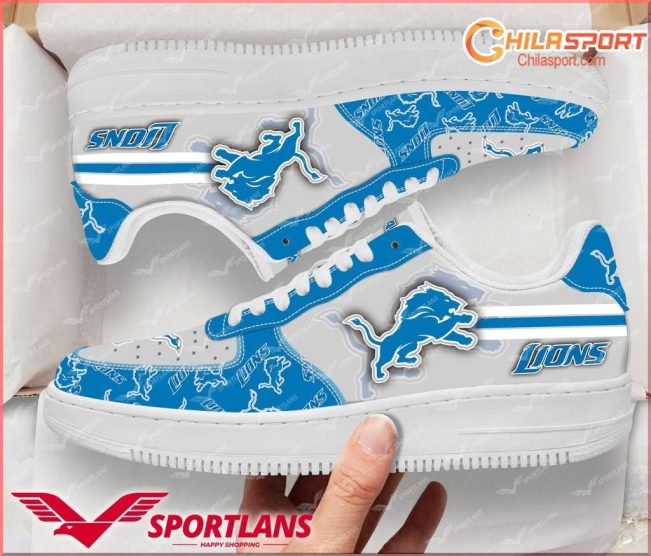 Detroit Lions NFL Air Low Top AF1 Sneakers Stylish and Comfortable Shoes for Men and Women Fans - soulcals