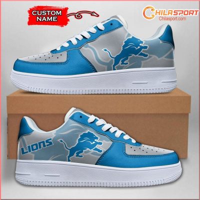 Detroit Lions NFL Air Low Top AF1 Sneakers - Stylish Trendy AF1 Gift - soulcals