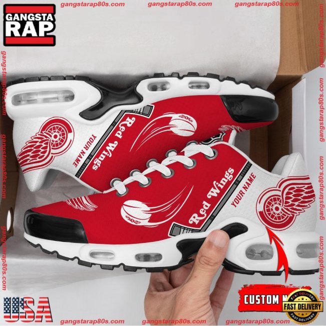 NHL Detroit Red Wings Symbol of Hockeytown Custom Name Air Max Plus Shoes Running Sneakers - soulcals