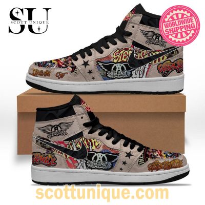 Dream Aerosmith Graffiti Nike Air Jordan 1 High Top Sneaker -Soulcals.com