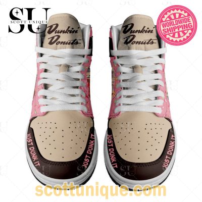 Dunkin? Donuts Just Dunk It Air Jordan 1 High Top Sneakers -Soulcals.com