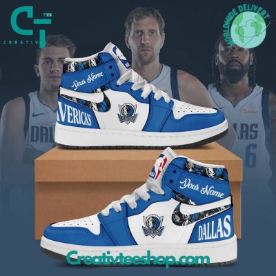 NBA Dallas Mavericks Air Jordan 1 Sneakers - soulcals.com