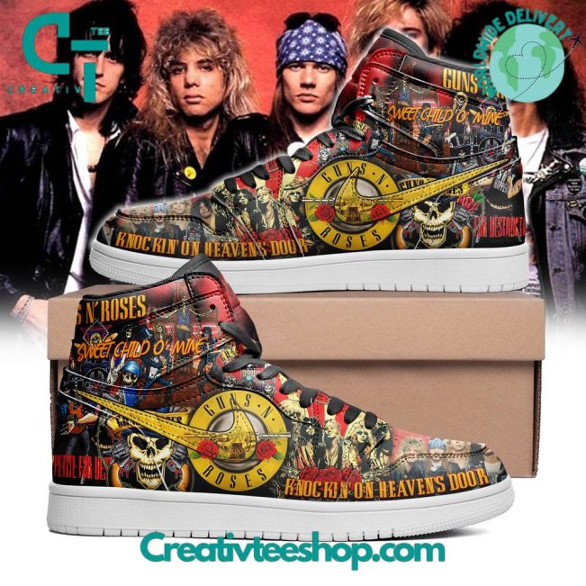 Guns n Roses Heaven Door Air Jordan 1 Sneaker - soulcals.com