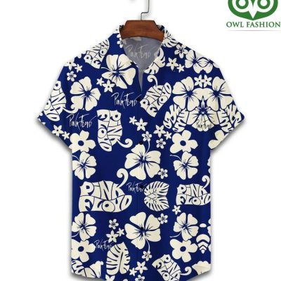 PINK FLOYD tropical floral navy FLIP FLOPS AND COMBO HAWAII SHIRT SHORTS