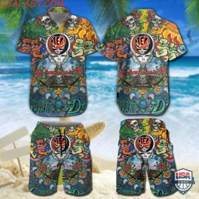 Nfl Cincinnati Bengals Grateful Dead Bears Hawaiian Shirt And Shorts - Hot Sale 2025
