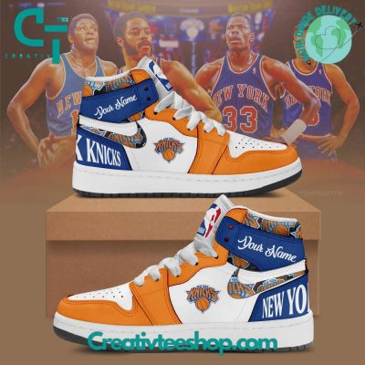 NBA New York Knicks Air Jordan 1 Sneakers - soulcals.com