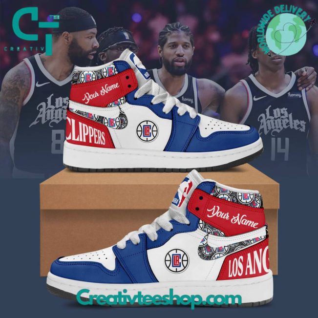 NBA Los Angeles Clippers Air Jordan 1 Sneakers - soulcals.com