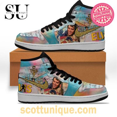 Elvis Presley Single Limited Air Jordan 1 High Top Sneaker -Soulcals.com