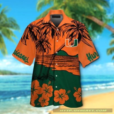 Miami Hurricanes Hibiscus Hawaiian Shirt Beach Short - Hot Sale 2025