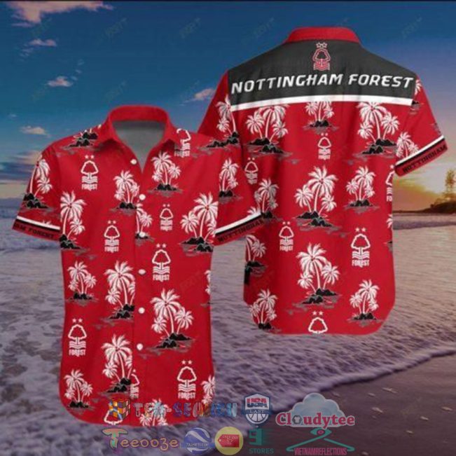 Nottingham Forest Fc Palm Tree Hawaiian Shirt Beach Shorts - Hot Sale 2025