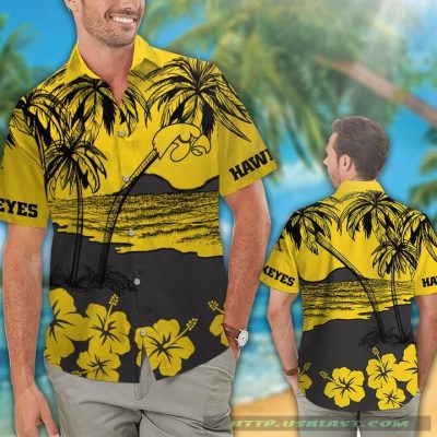 Iowa Hawkeyes Hibiscus Hawaiian Shirt Beach Short - Hot Sale 2025